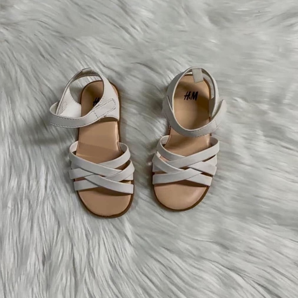 H&M toddler white sandals girls size 8.5